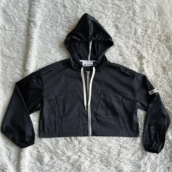 New Balance X Staud satin boxy jacket sz small black - Picture 6 of 9